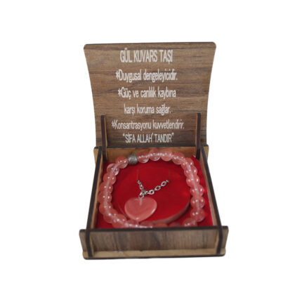 Gül Kuvar Taşı Bileklik