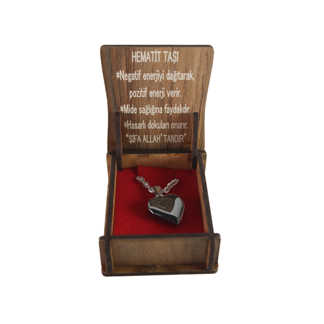 U1075_01.jpg Hematit Taşı Kolye - Görsel 1